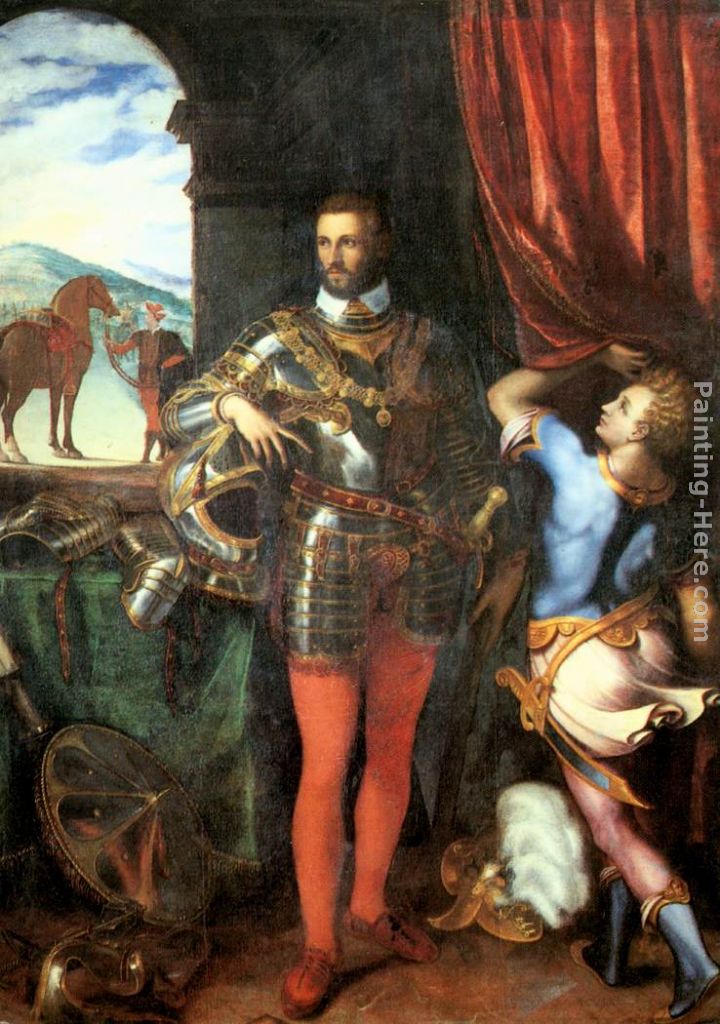 Portrait of Ottavio Farnese painting - Giulio Campi Portrait of Ottavio Farnese art painting